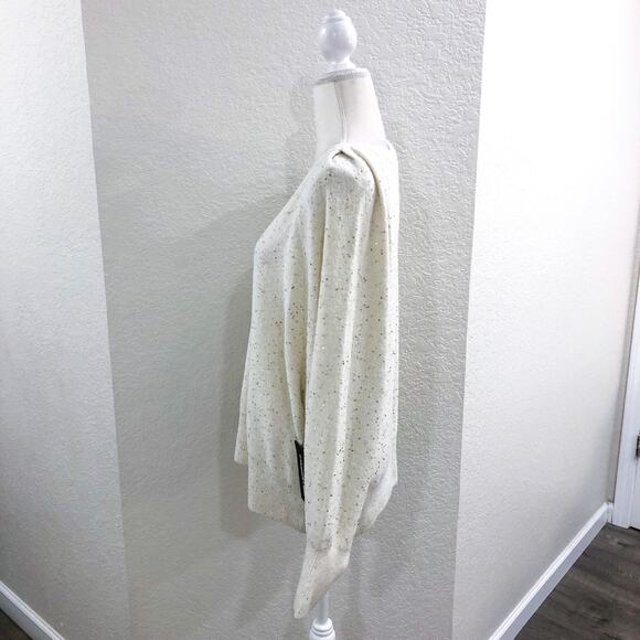 Karl Lagelfeld Paris Sparkle V-Neck Sweater - Picture 4 of 12